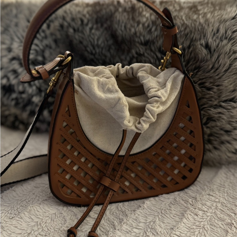 Zara Brown and Cream Shoulder Bag